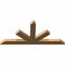 Ekena Millwork Saratoga Timber Gable Bracket, Western Red Cedar, 72"W x 33"H x 3 1/2"D x 5 1/2"F, 11/12 Pitch GBW072X33X0406SAR00SWR - alternate 3